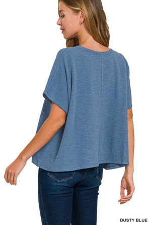 “Born Free” (dusty blue) top