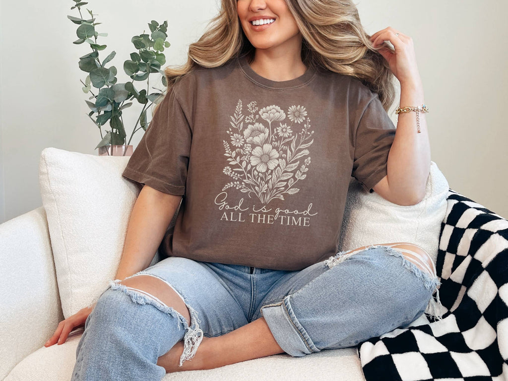 God Is Good Wildflowers Graphic Tee