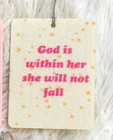 "God Is Within Her" car air fresheners