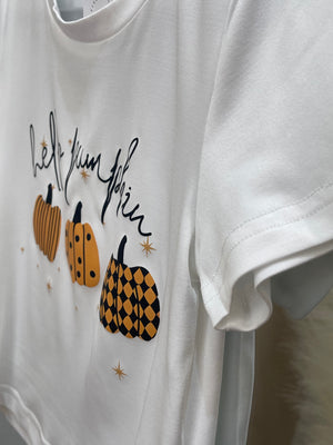 "Hello Pumpkin" Little Girls Tee