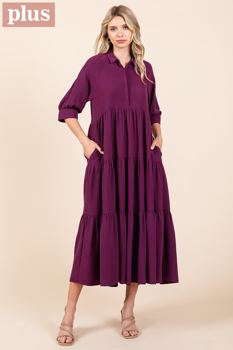 “Fall Come Quickly” (plum) plus dress