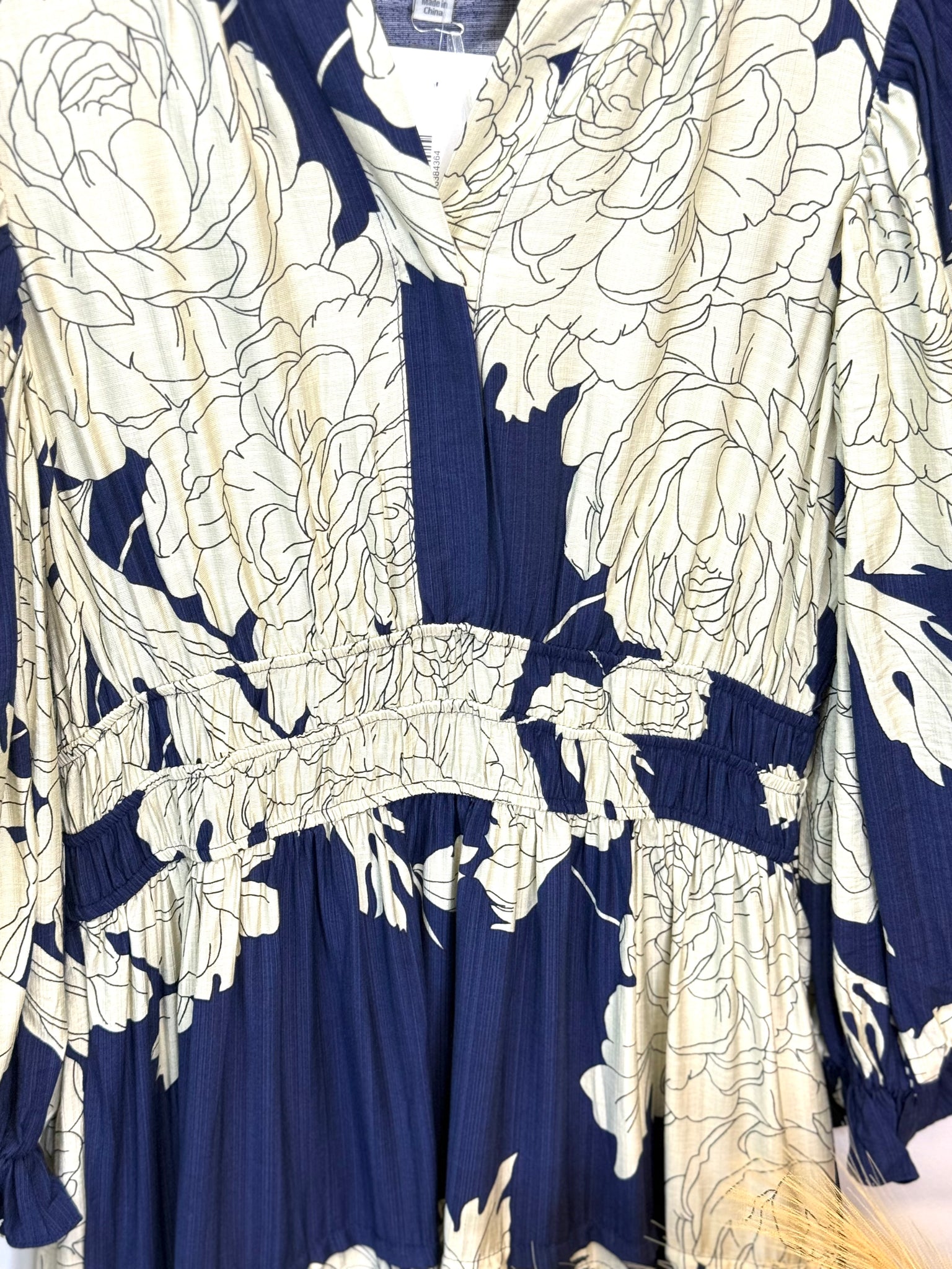 “Twilight Petals” (navy) dress