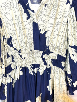 “Twilight Petals” (navy) dress