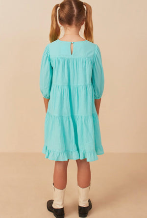 "Hawaiian Girls" (aqua blue) dress