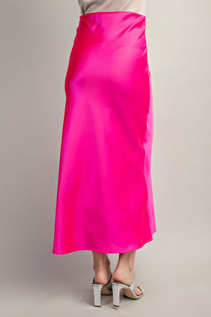 “Stay Stylish In Satin” (hot pink) skirt