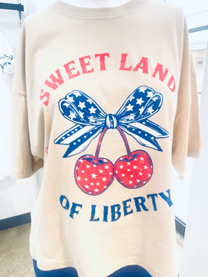 “Freedom Fruit” long crop t-shirt