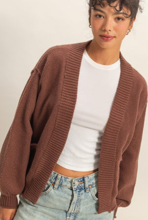 "Layered Seasons" (chestnut) cardigan