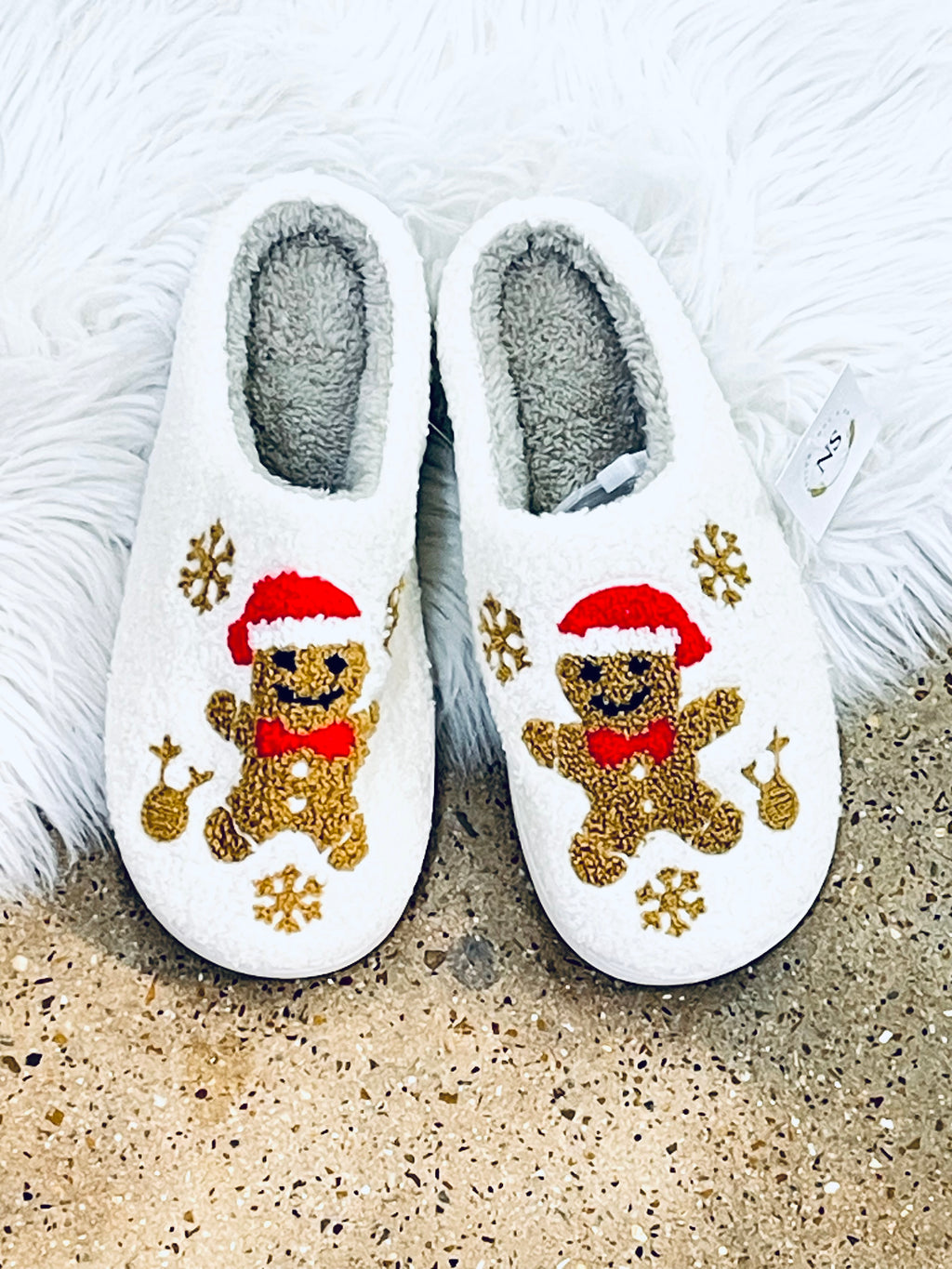 "Frosted Gingerbread" slippers
