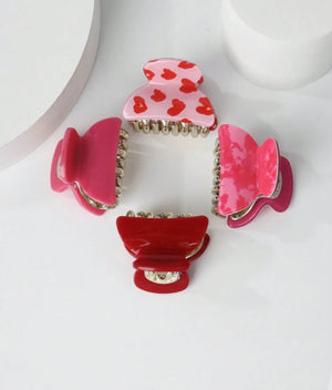 "Valentine Assortment" mini claw clips