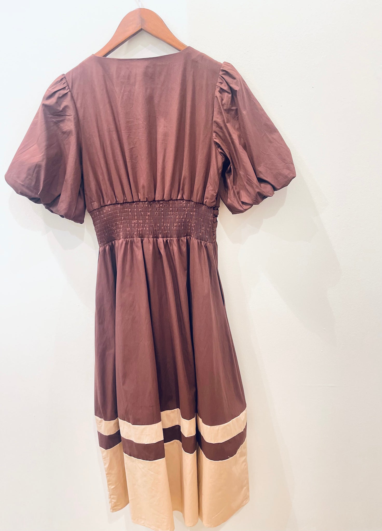"Caramel Contrast" dress