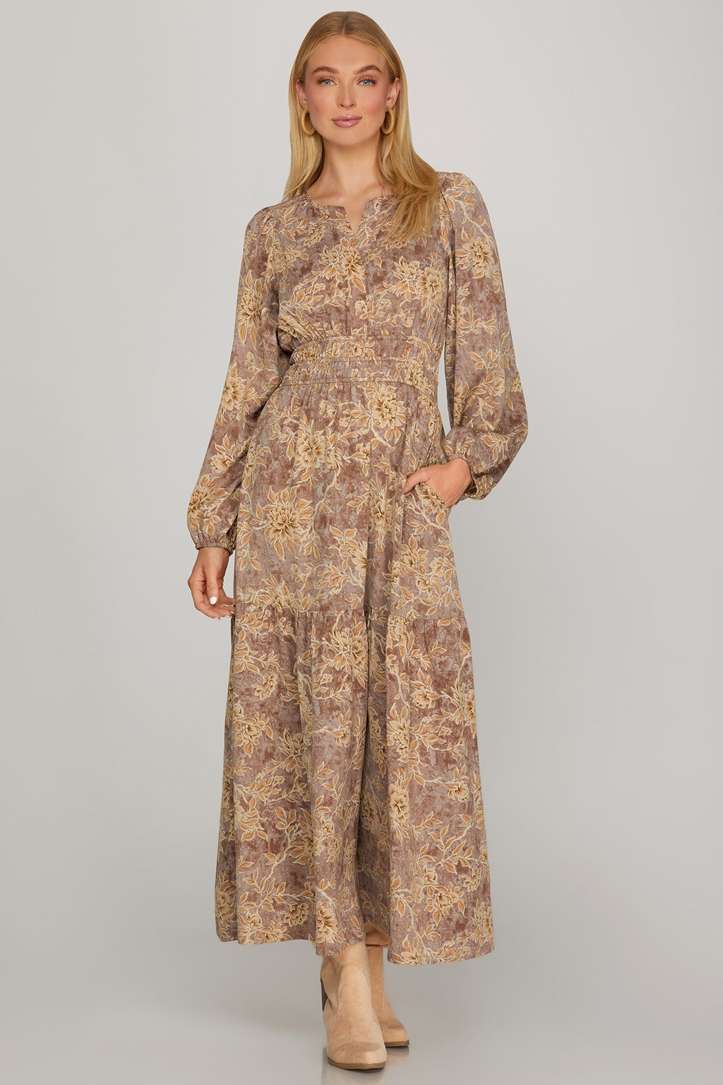 "Maplewood Romance" (mocha) dress