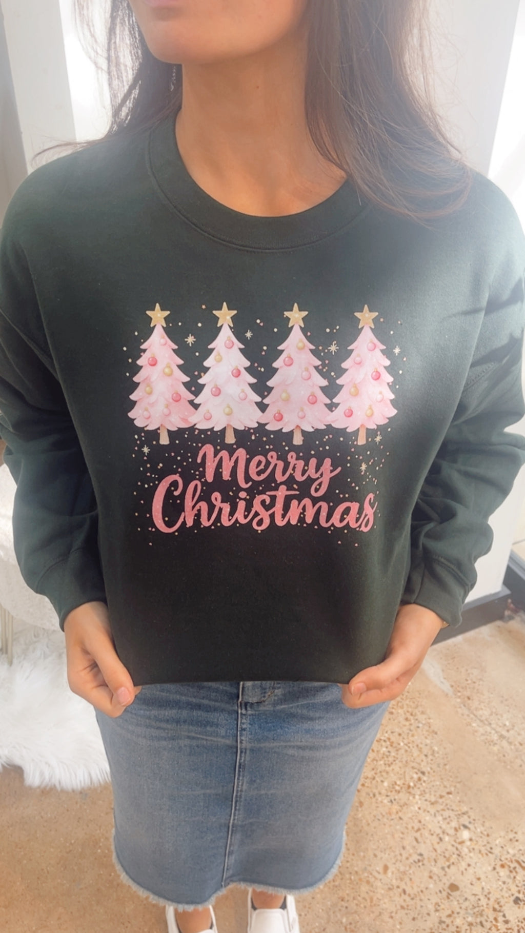 "Pastel Pines Holiday"sweatshirt