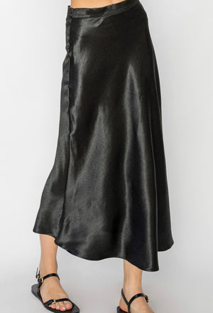 "Elegant in Silk" (black) skirt