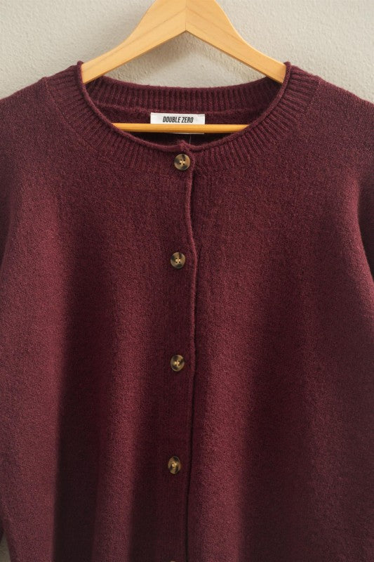 "Soft Whisper" (Dark Cherry) cardigan