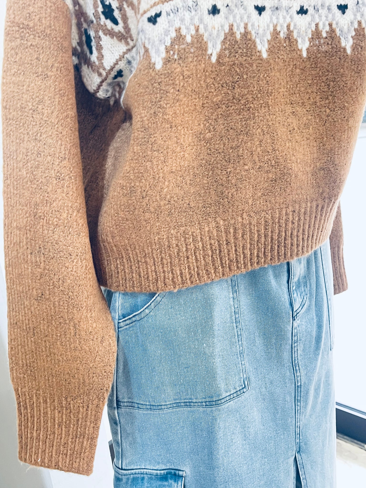 "Rustic Diamond" sweater