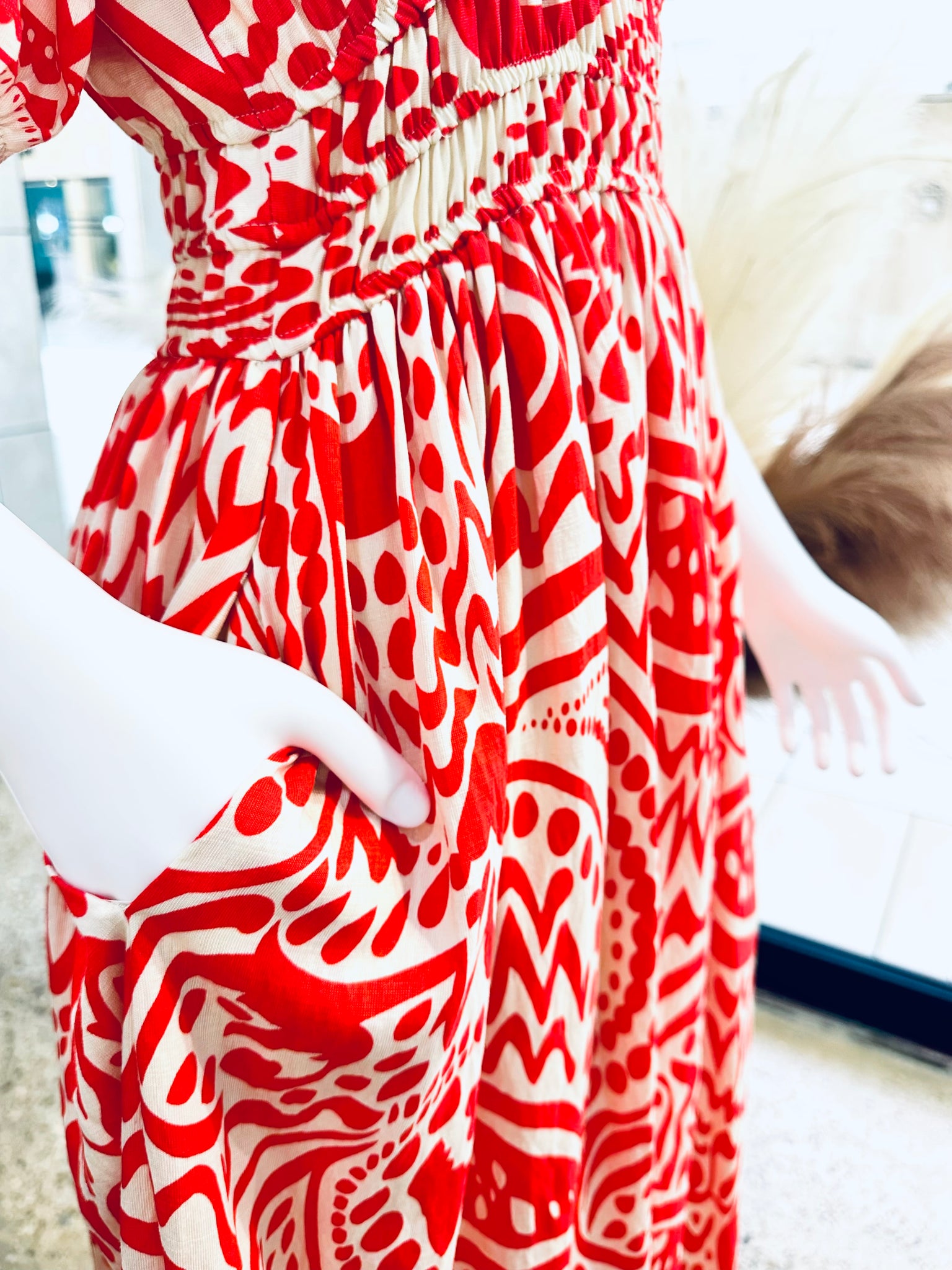 "Free To Thrive" (red) dress