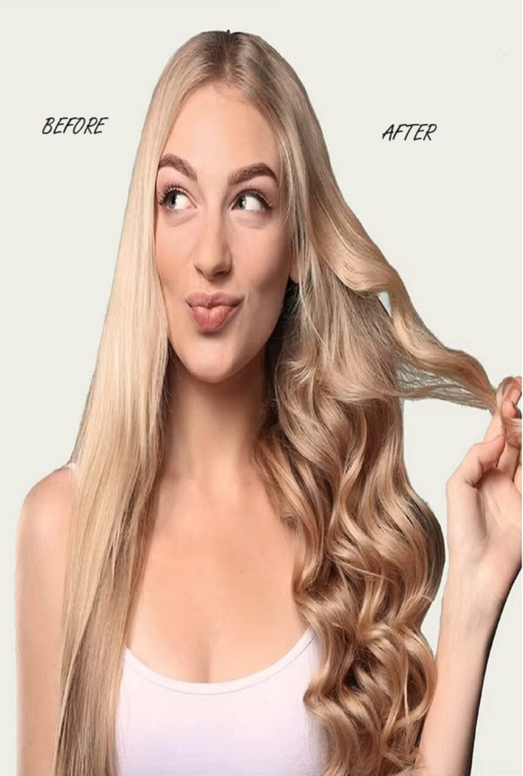 “Curls On The Go” (white) heatless curling set