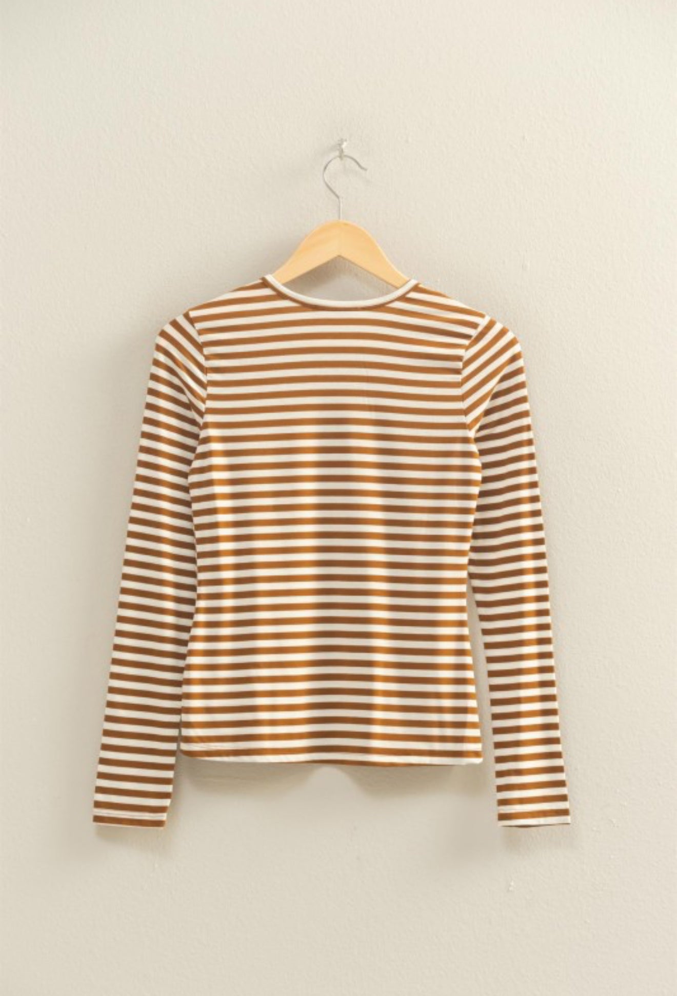 "In Line With Fall" (camel) top