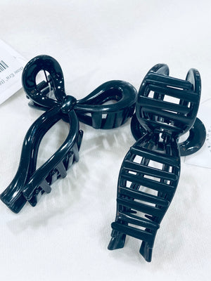 “Bow Era” (black)  claw clip