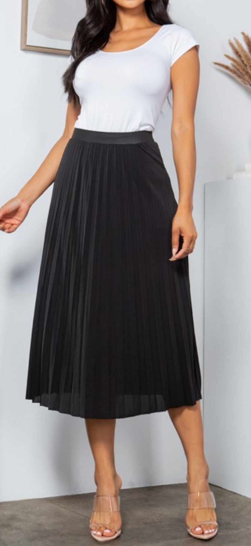 "Midnight Pleated" skirt