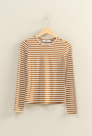 "In Line With Fall" (camel) top