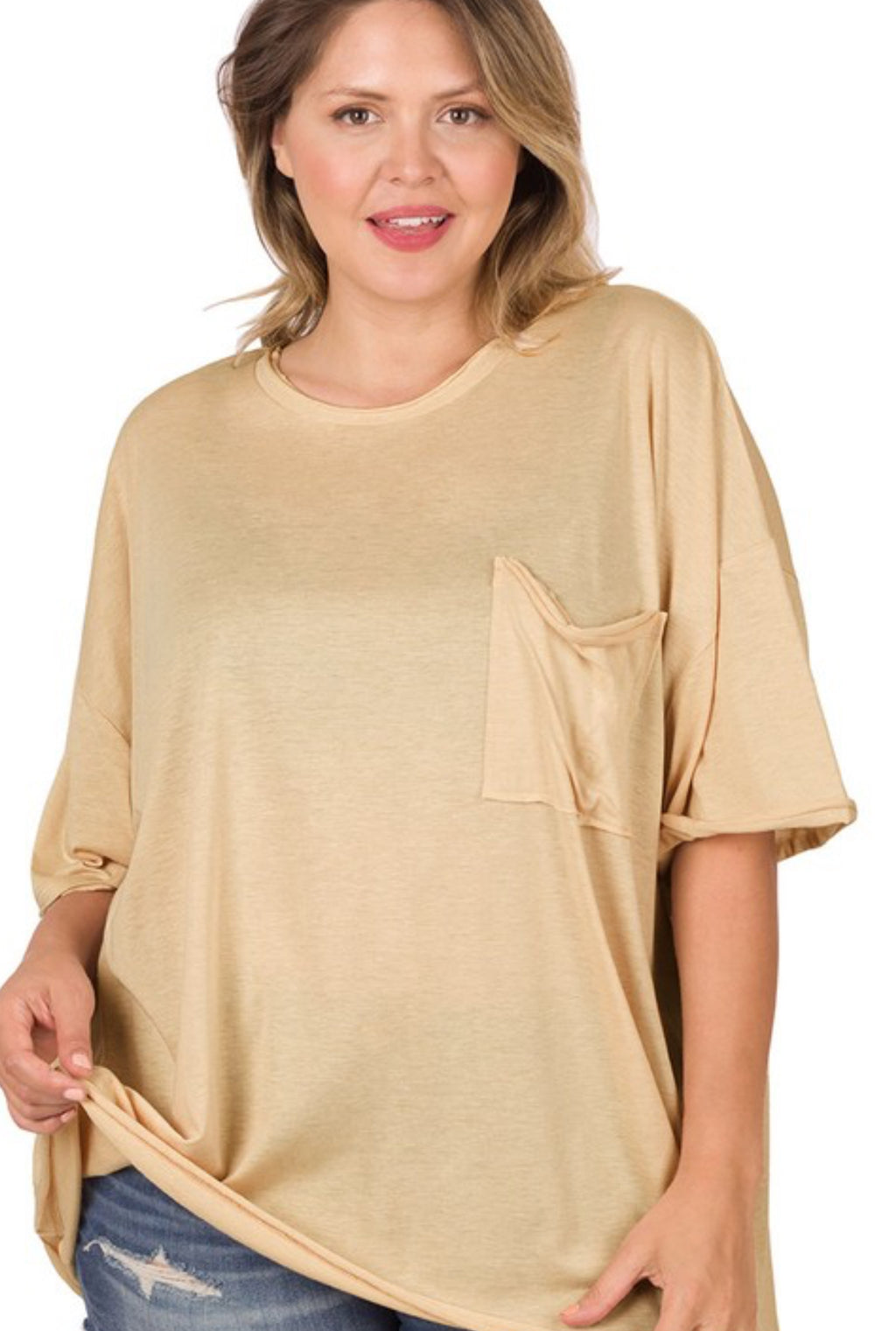 "Pocket Basic" (H.Beige) plus t-shirt