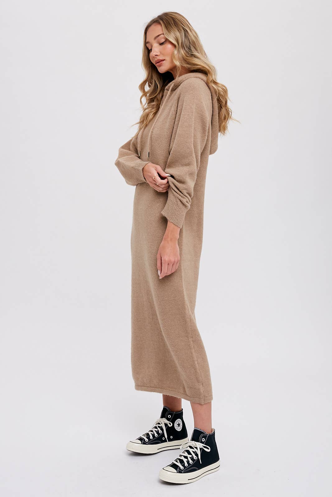 “A Day For A Latte” hooded sweater  dress