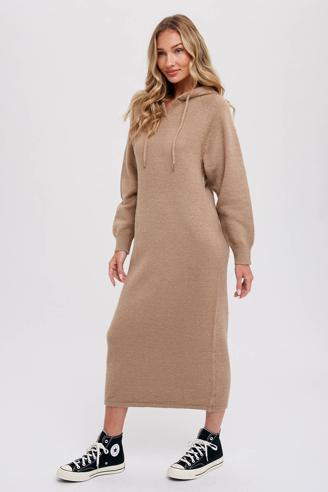 “A Day For A Latte” hooded sweater  dress