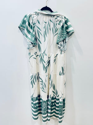 “Palm Beach Bound” (sage) dress