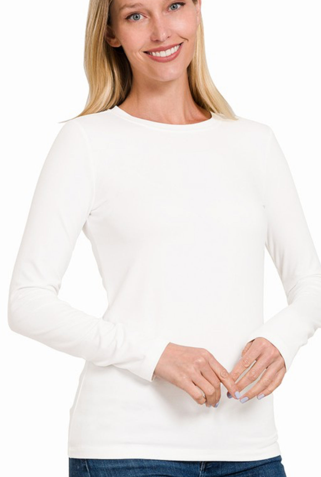 "Basically Perfect" (off white) reg & plus top