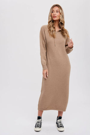 “A Day For A Latte” hooded sweater  dress