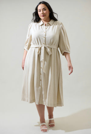 “Trendy In Linen” plus dress