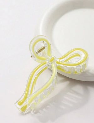 “Bow Era”(yellow/clear)  claw clip