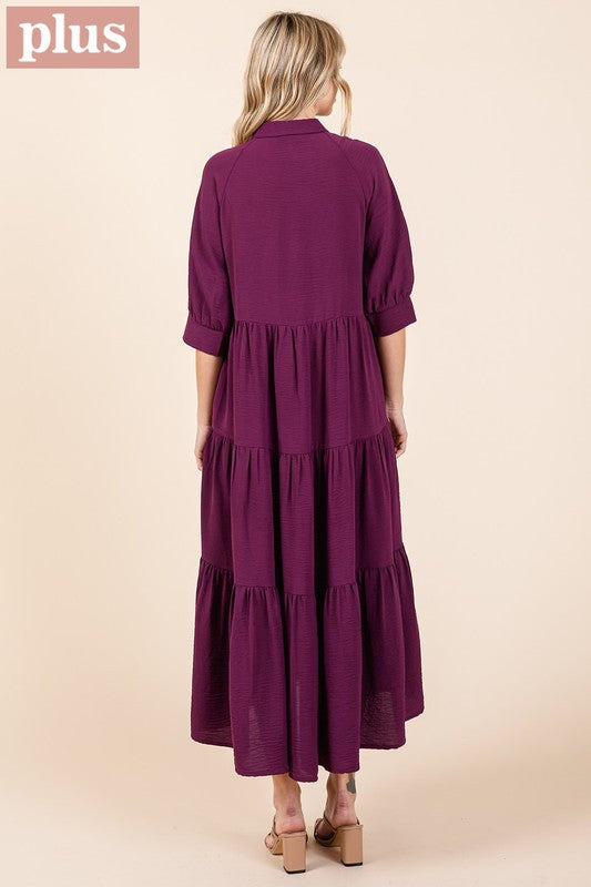 “Fall Come Quickly” (plum) plus dress