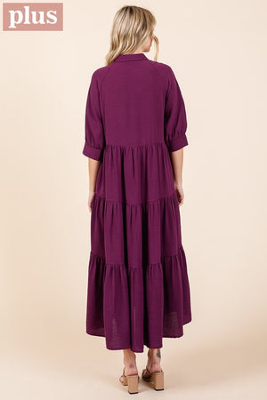 “Fall Come Quickly” (plum) plus dress