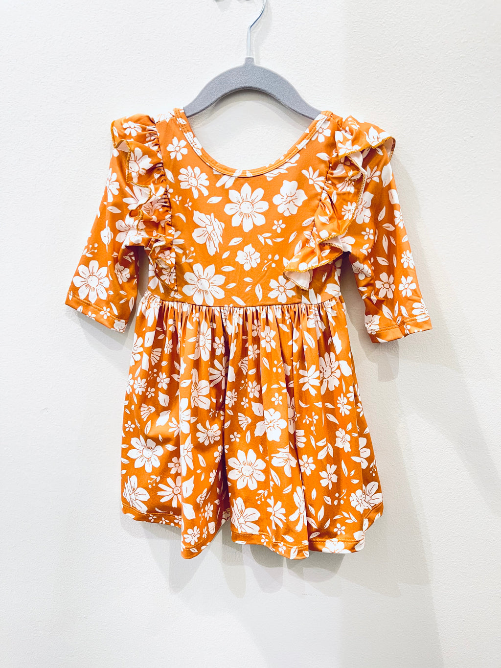 "Golden Blooms" girls dress