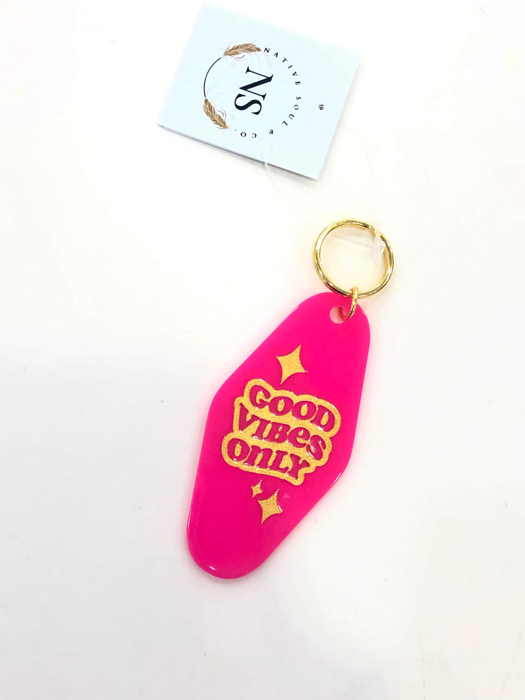 "Good Vibes Only" keychain