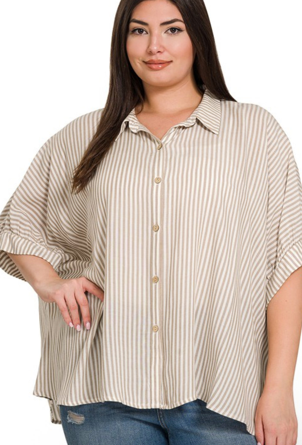 "By The Beach" (taupe) plus top