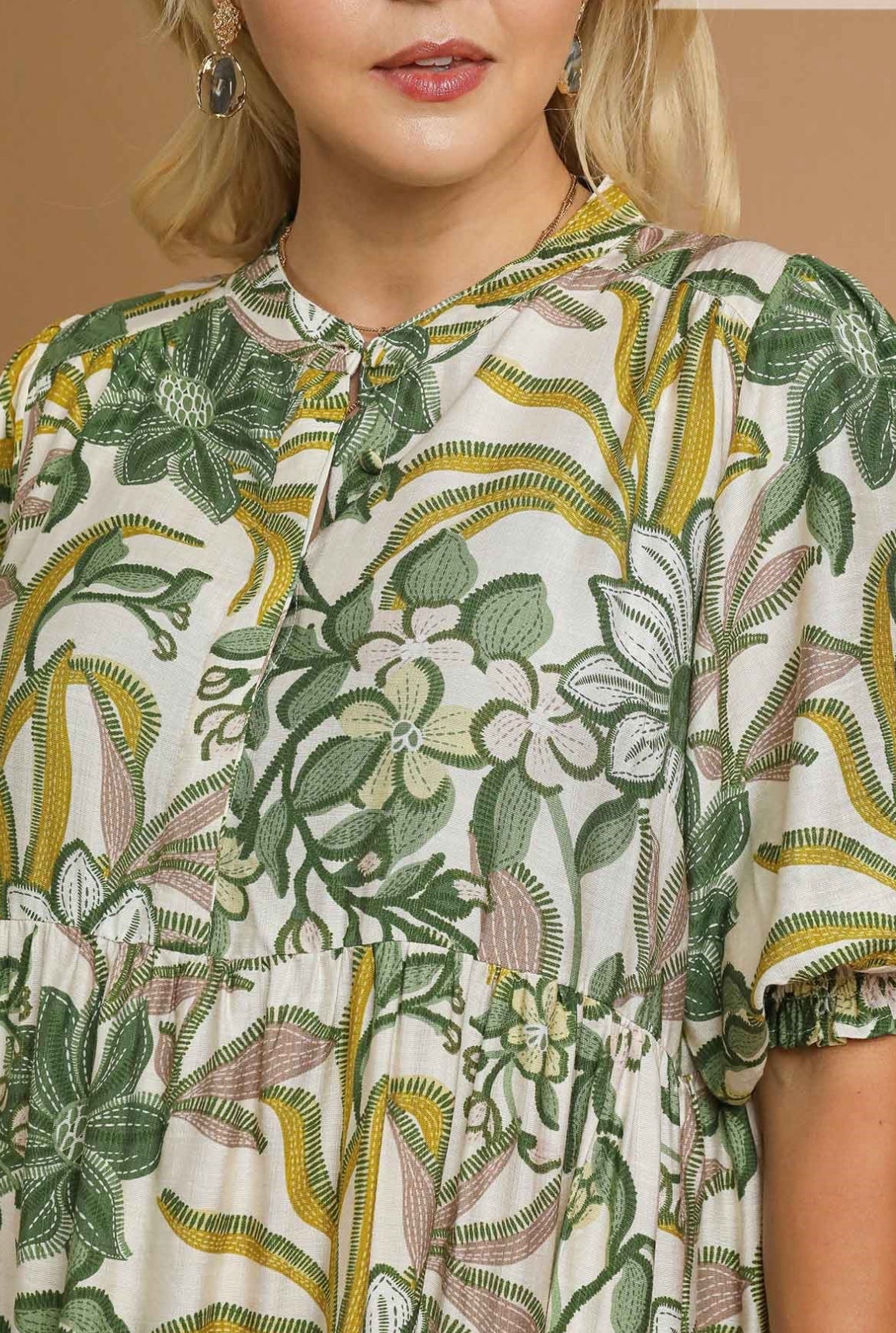 "Botanical Belle" (green) dress