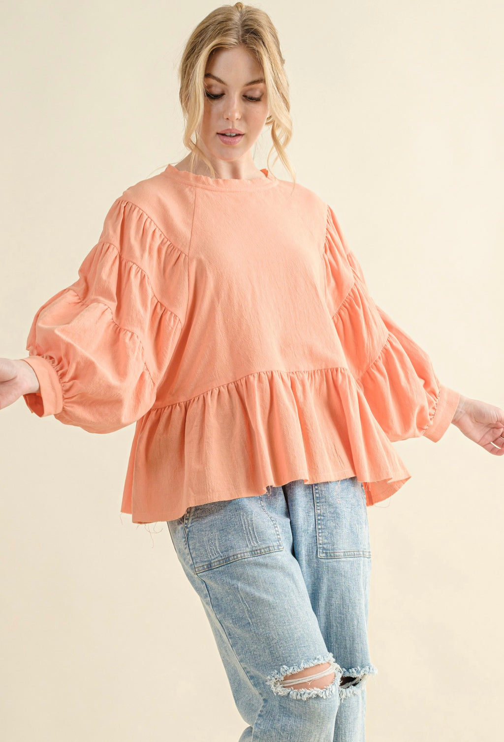 "Influenced By Summer" (orange) top