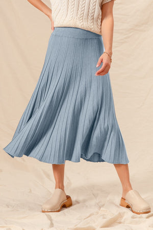 "Craving Cozy" (Dusty Blue) Skirt