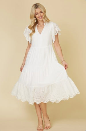 "Backseat Stories" (ivory) dress