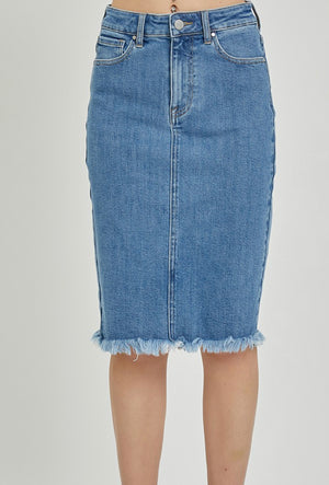 "Medium Wash Blues" Risen skirt