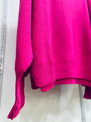 "Cozy for the Winter" (Hot Pink) Sweater