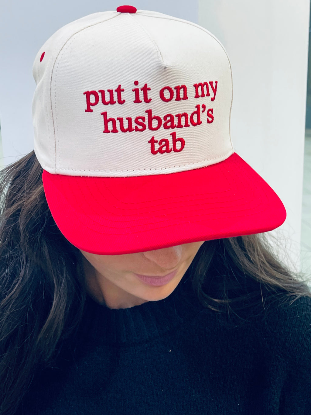 "On Husband's Tab" hat