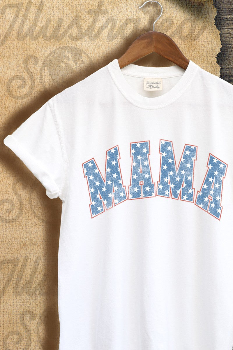 "Patriotic Mama" (ivory) reg. & plus t-shirt