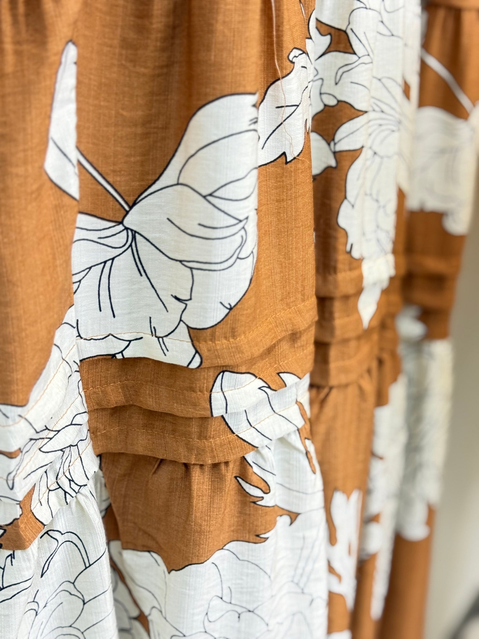 “Twilight Petals” (caramel) dress