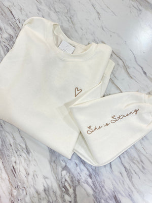 "She Is Strong" Sweatshirt