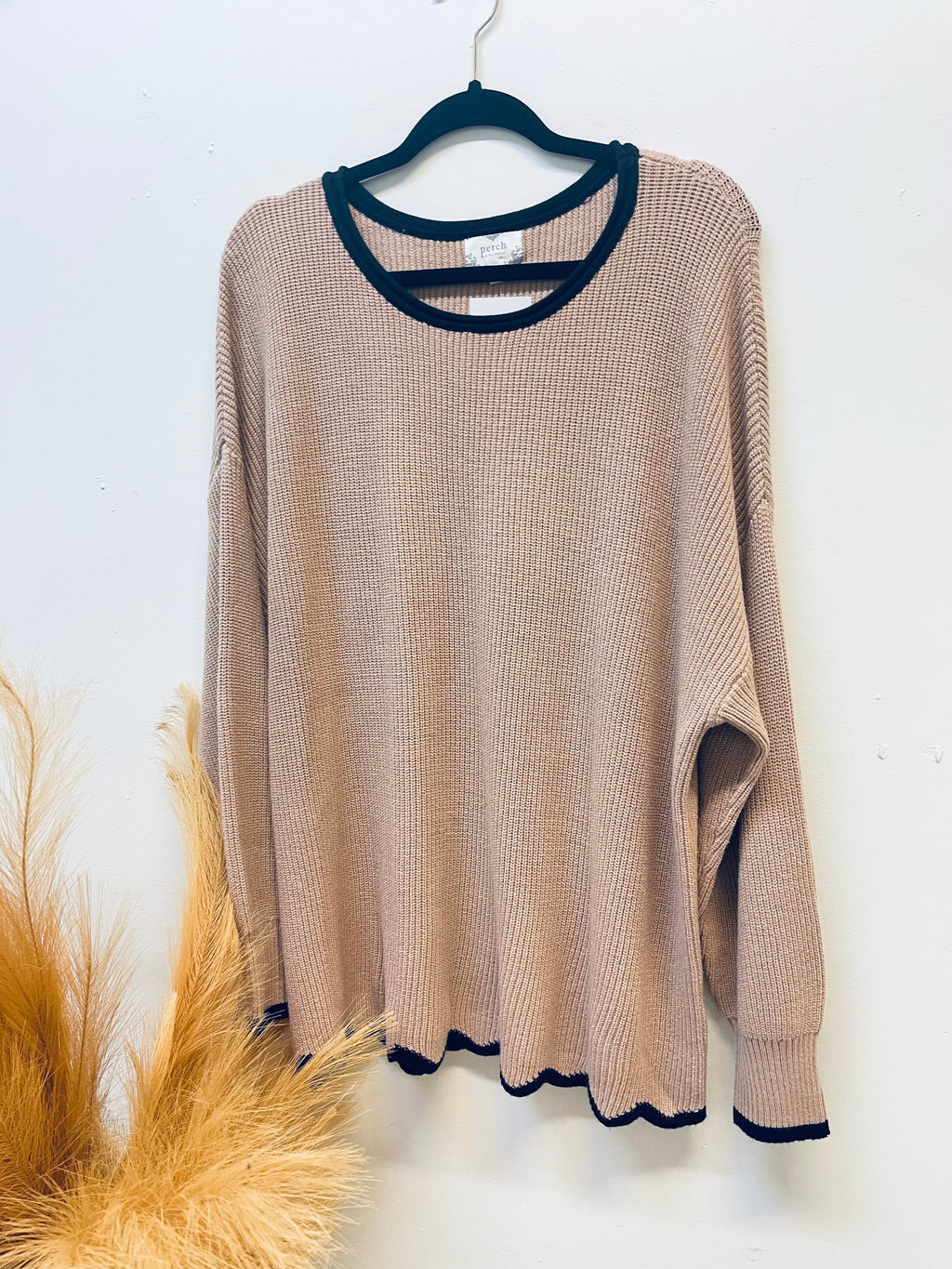 "Latte Line" plus size sweater