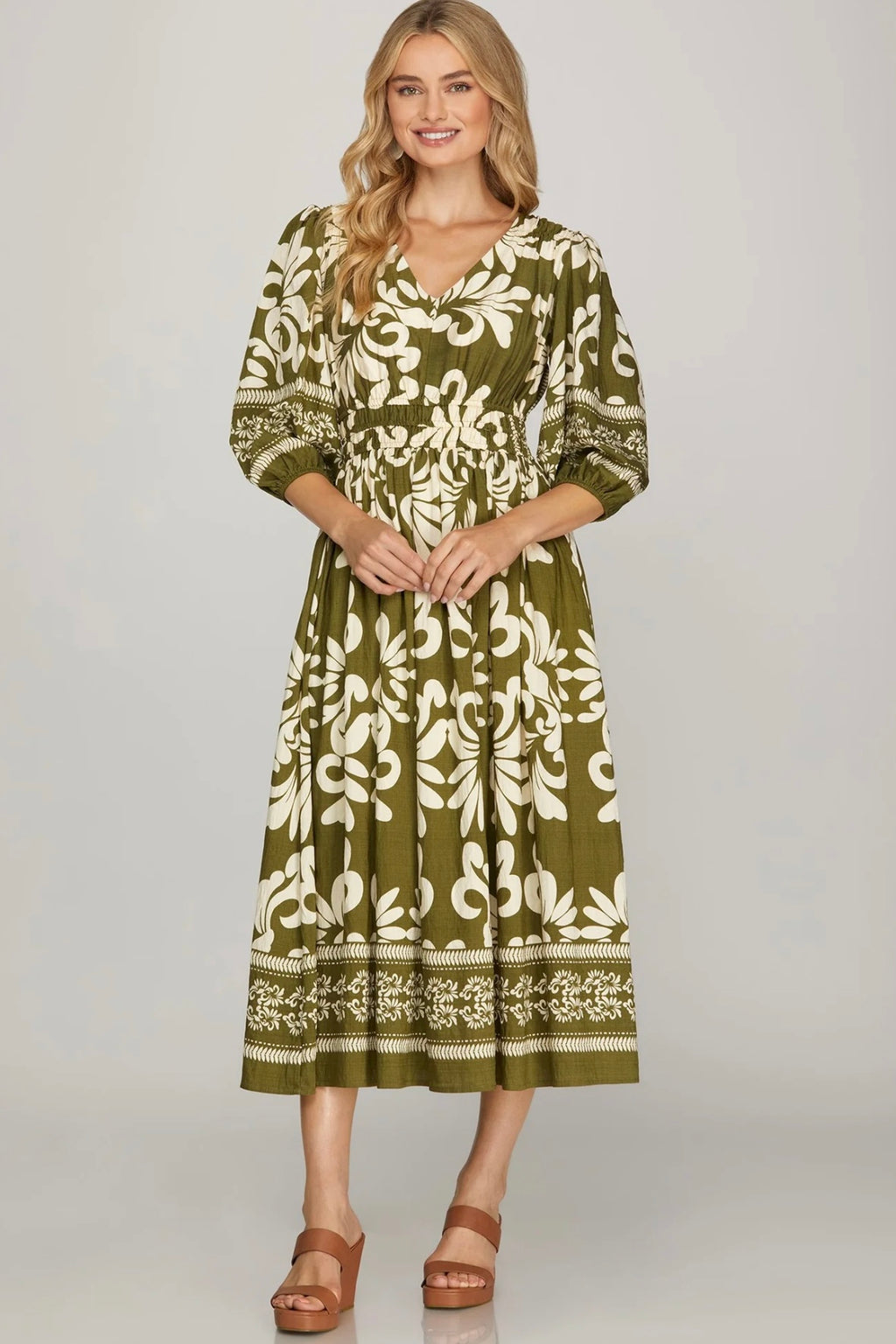 "Add Swirl In My Coffee" (Green) plus dress